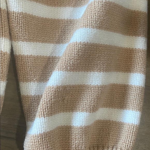 Flawed- Free - Philosophy Soft Beige and White Striped Crewneck Sweater - Picture 8 of 11